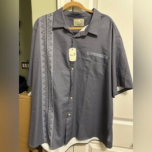 Royaura Hawaiian Gray Men's Shirt Size XXL